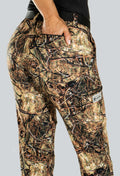 Pantalón licrado dama con cierres cammo summer brown