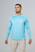 jersey cuello redondo azul celeste