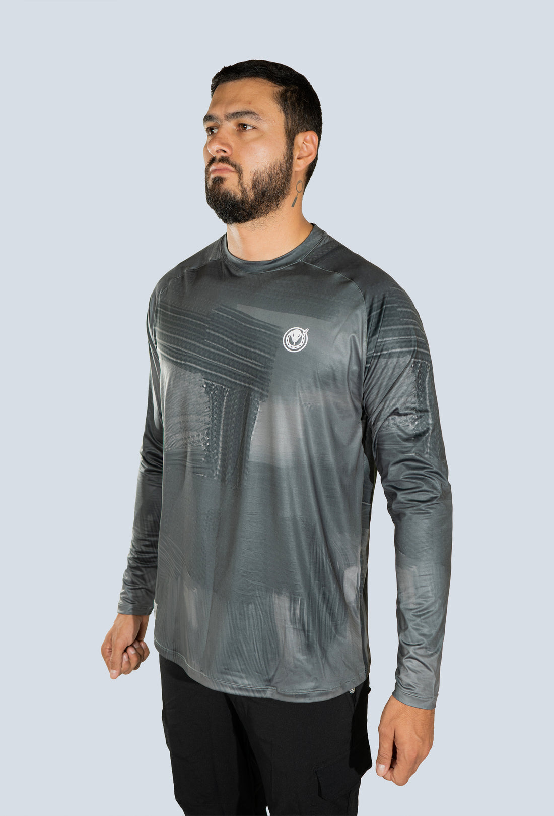 JERSEY CUELLO REDONDO CARDUMEN PICUDAS FONDO GRIS 9600