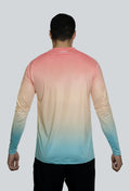 Jersey cuello redondo degrade pastel linea topografico