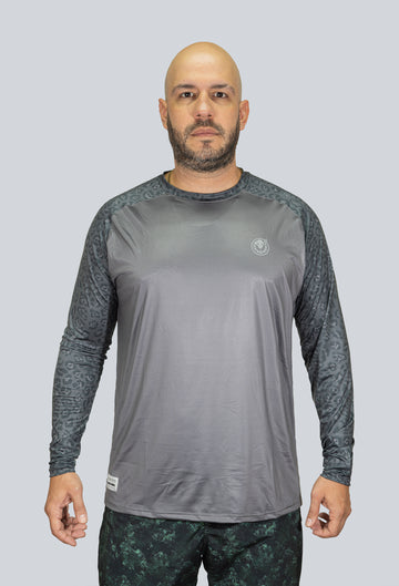 JERSEY CUELLO REDONDO JAGUAR PRINT GRIS 9600
