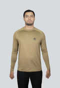 jersey cuello redondo ocre