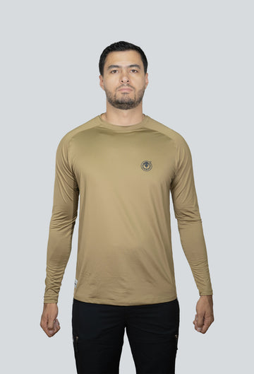 jersey cuello redondo ocre