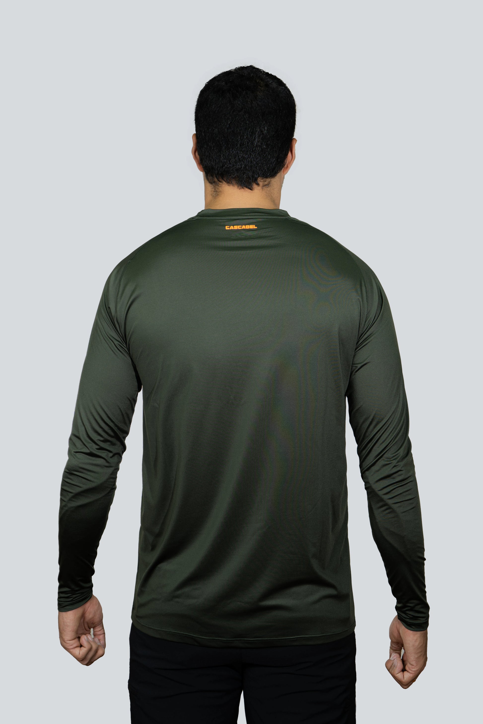 jersey cuello redondo verde militar oscuro
