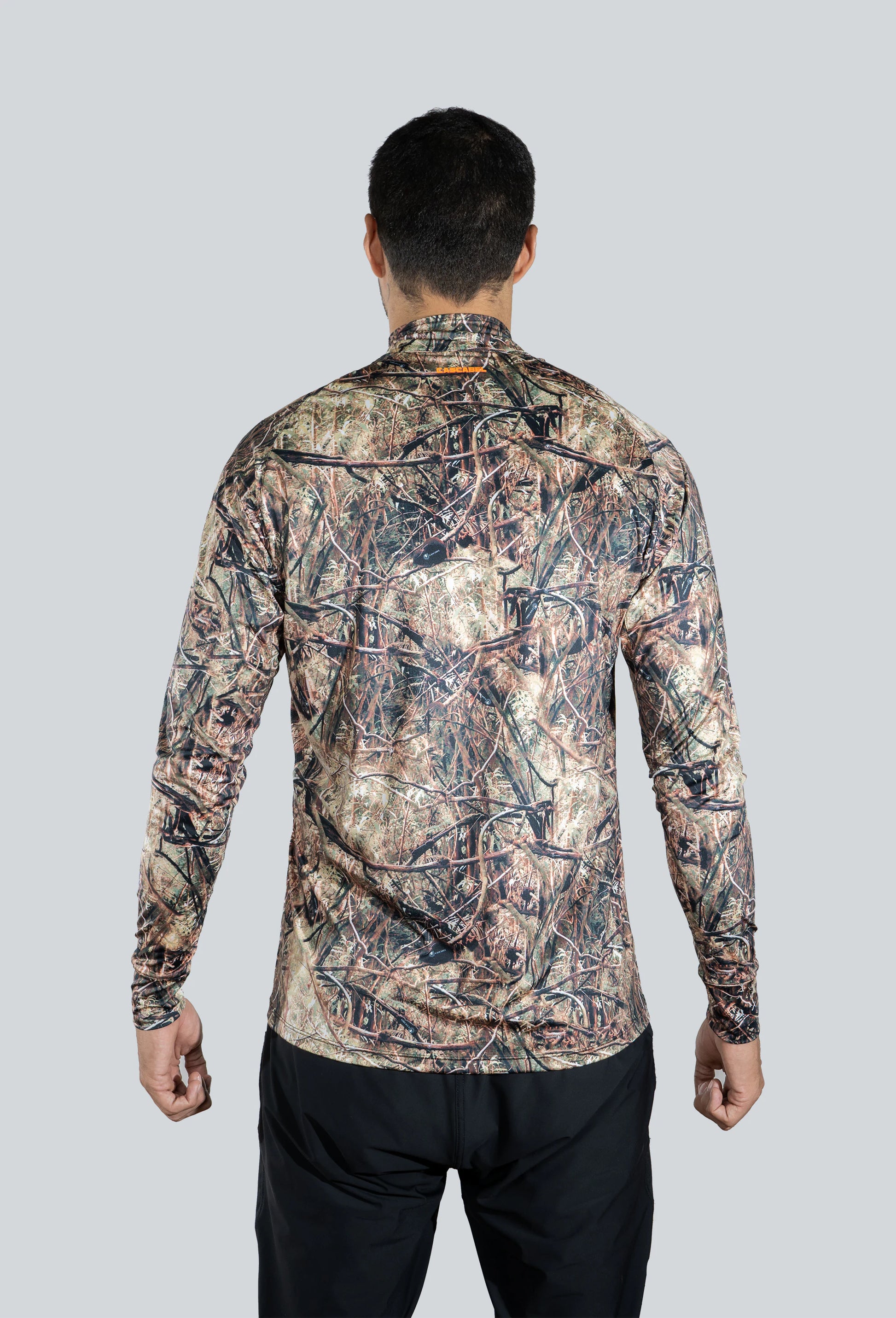 Jersey cuello tortuga manga ranglan cammo summer brown