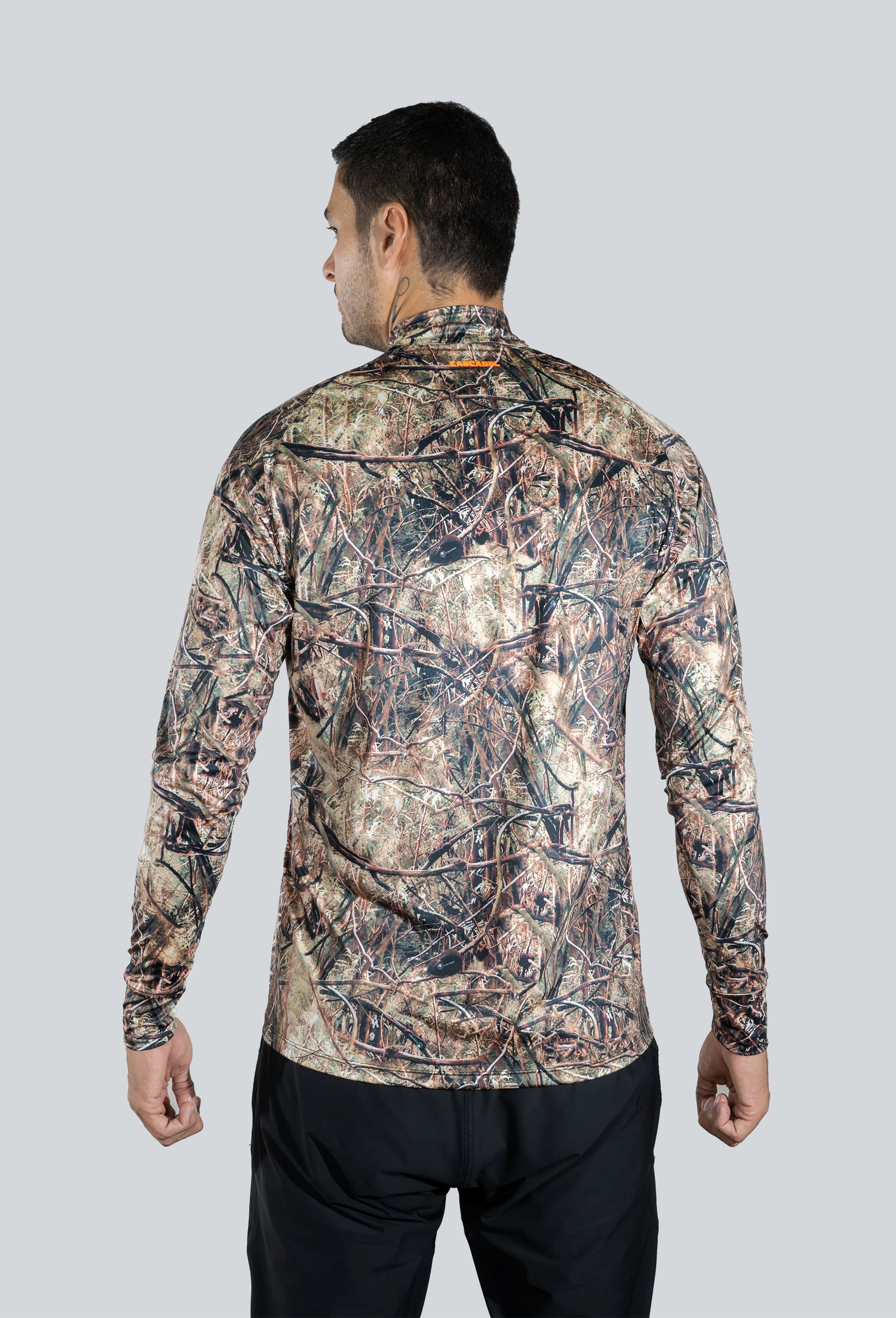 Jersey cuello tortuga manga ranglan cammo summer brown