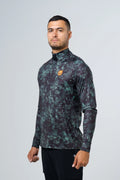 Jersey cuello tortuga manga ranglan cammo verde amazonas